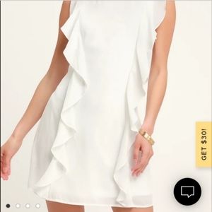 Lulu’s White Cocktail Dress | Bridal Shower / Graduation | XSmall